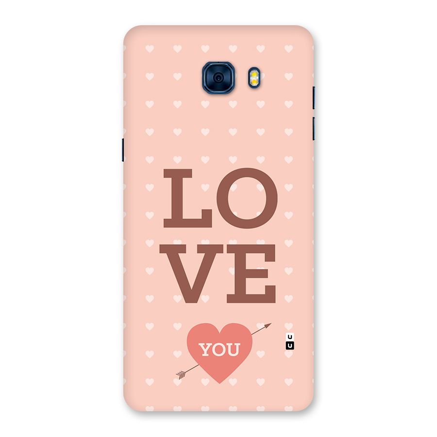Love You Hearts Back Case for Galaxy C7 Pro