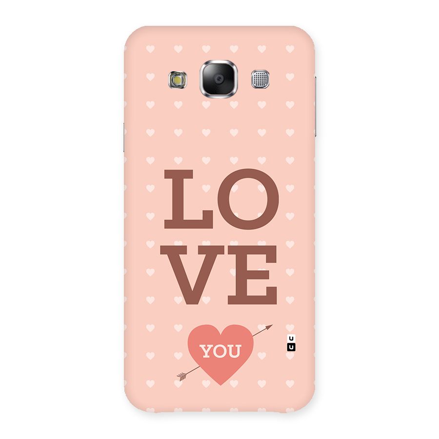 Love You Hearts Back Case for Galaxy E5