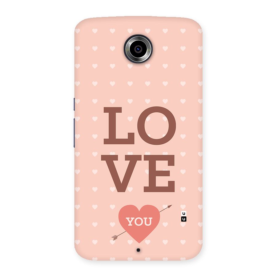 Love You Hearts Back Case for Google Nexus 6