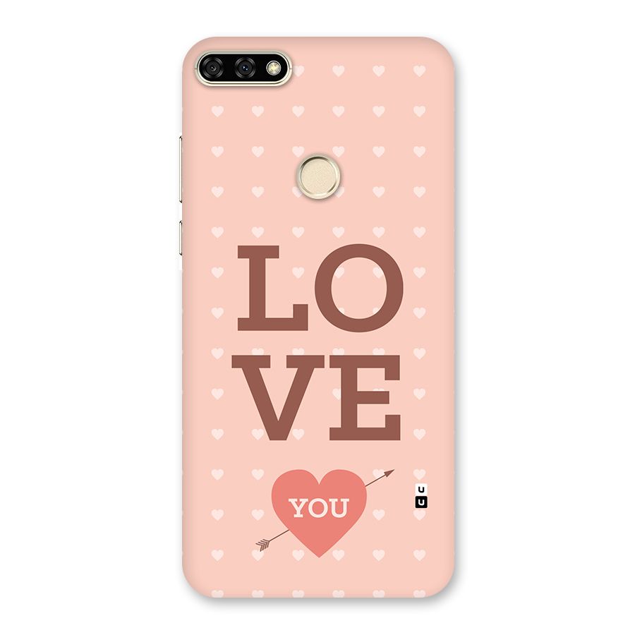 Love You Hearts Back Case for Honor 7A