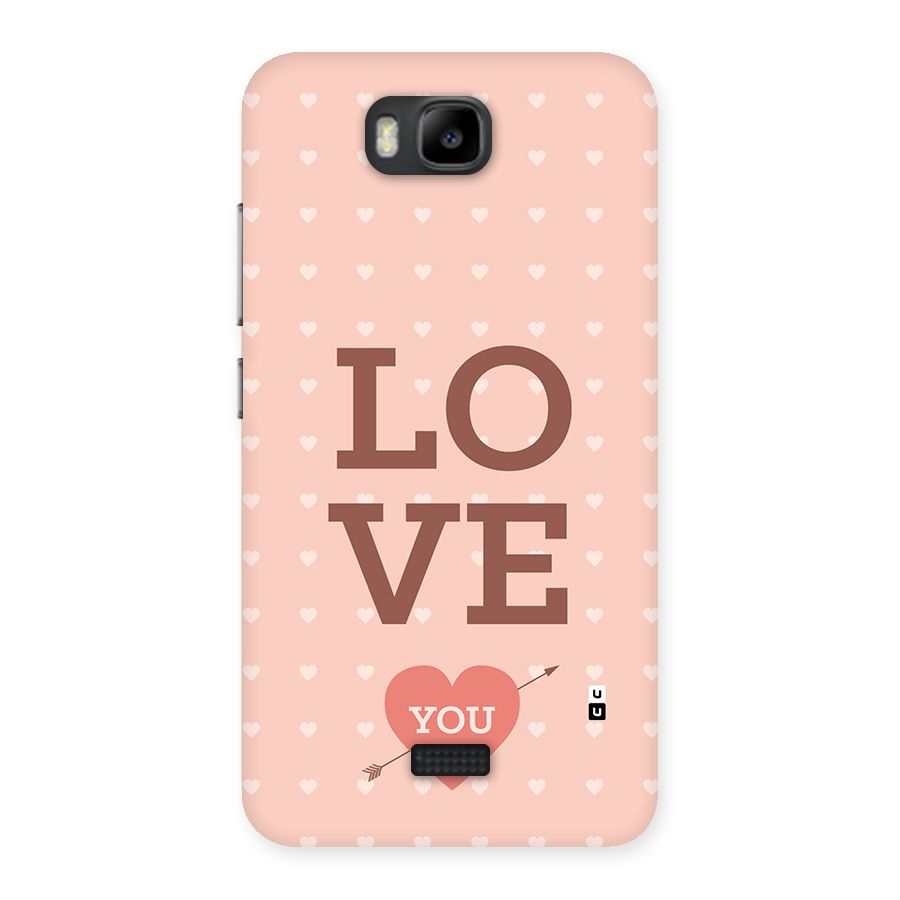Love You Hearts Back Case for Honor Bee