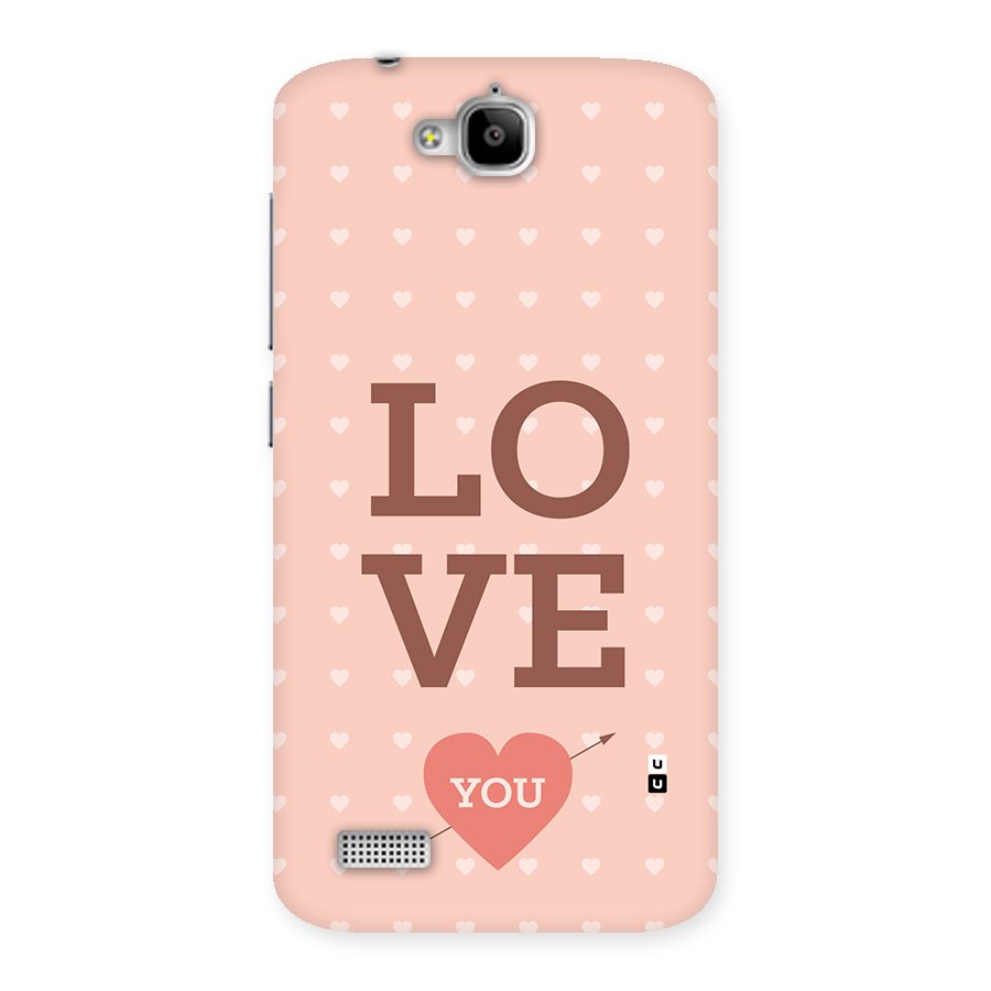 Love You Hearts Back Case for Honor Holly