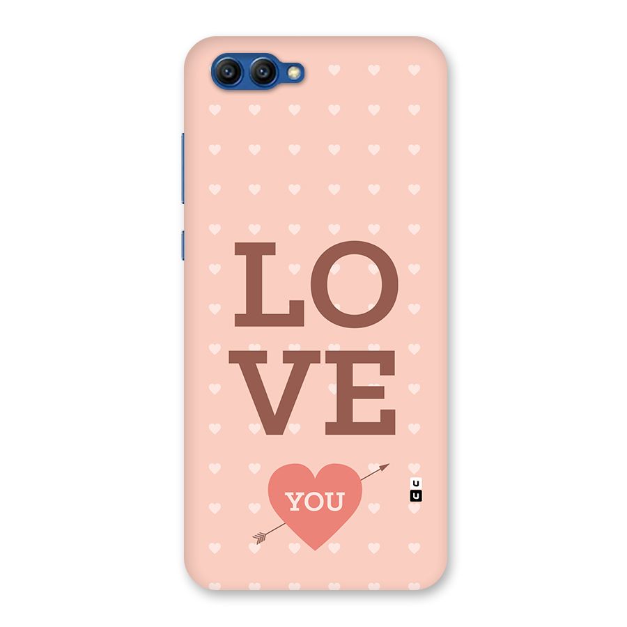 Love You Hearts Back Case for Honor View 10