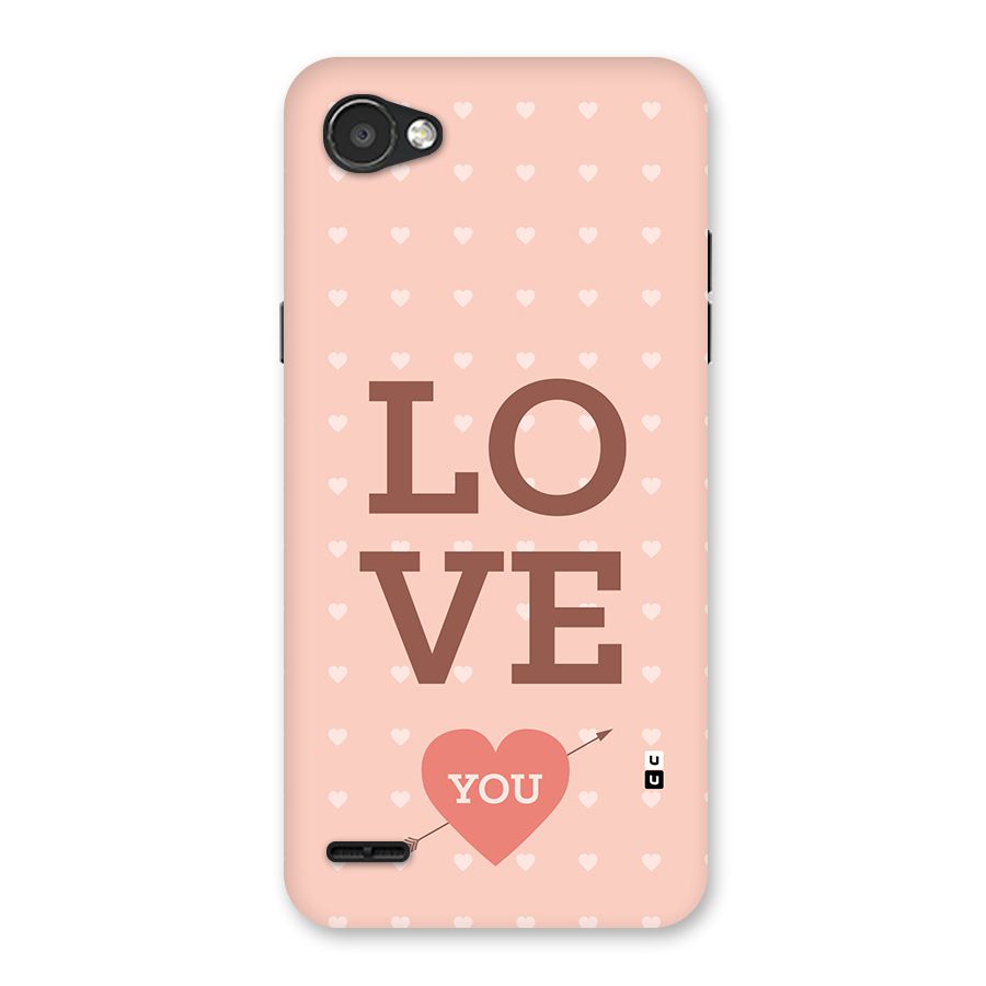Love You Hearts Back Case for LG Q6