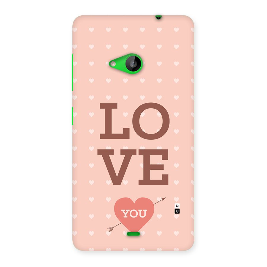 Love You Hearts Back Case for Lumia 535