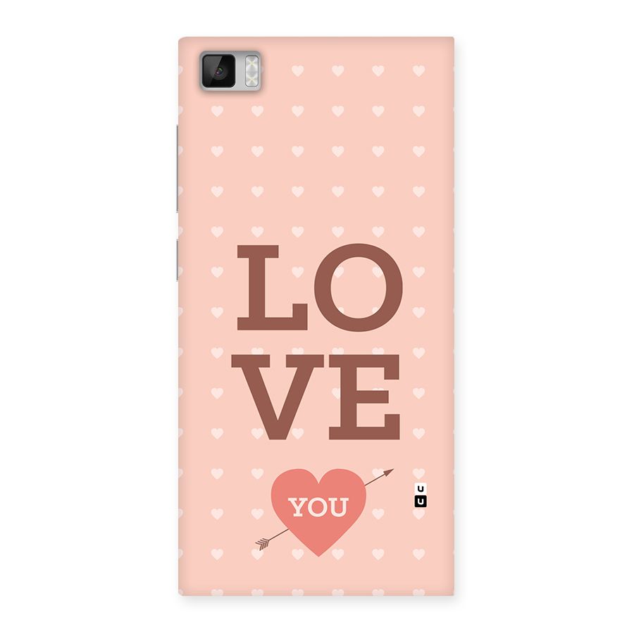 Love You Hearts Back Case for Mi3