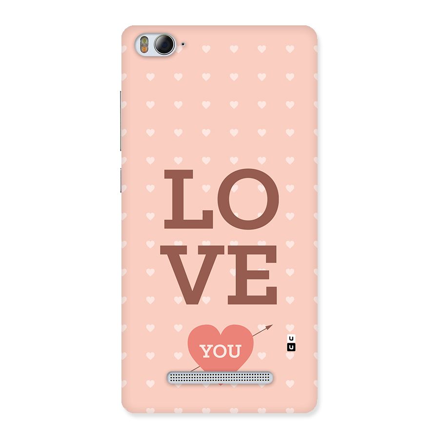 Love You Hearts Back Case for Mi4i