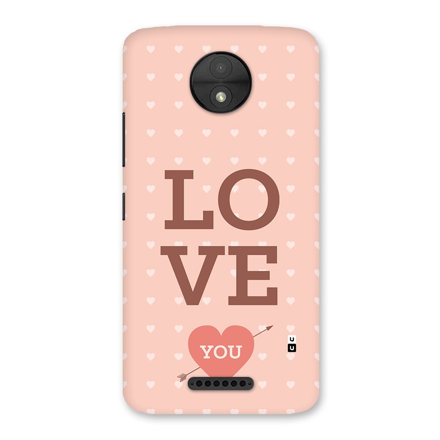 Love You Hearts Back Case for Moto C
