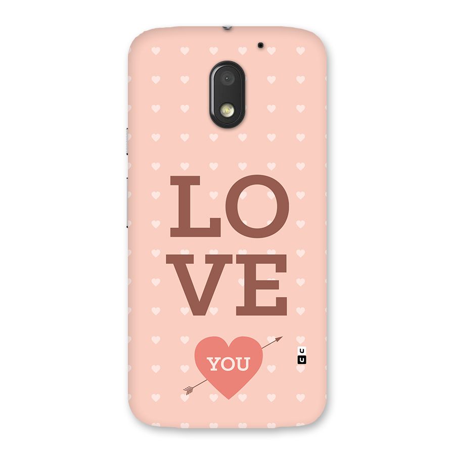 Love You Hearts Back Case for Moto E3 Power