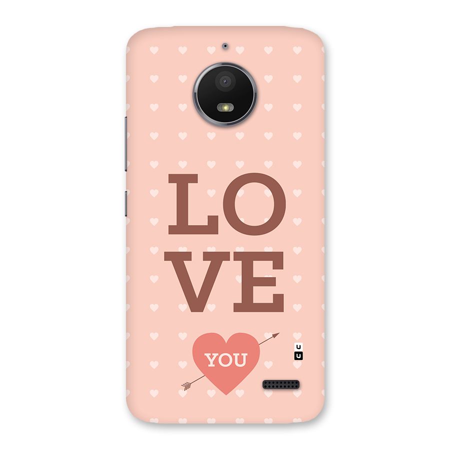 Love You Hearts Back Case for Moto E4