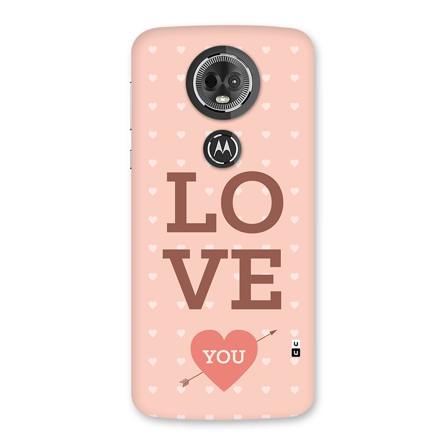 Love You Hearts Back Case for Moto E5 Plus