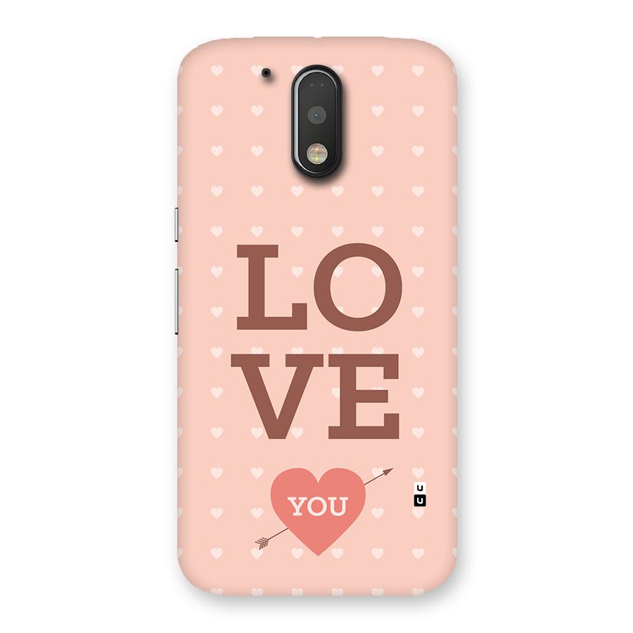 Love You Hearts Back Case for Moto G4