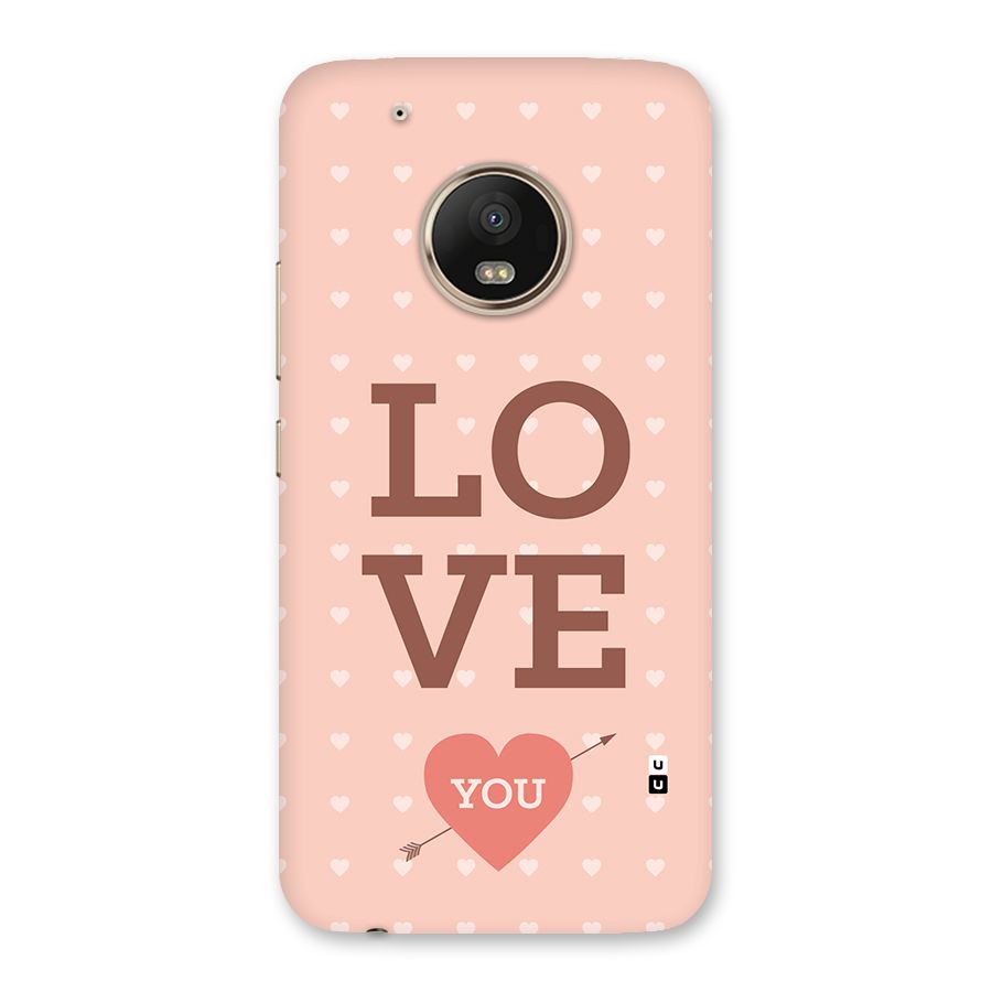 Love You Hearts Back Case for Moto G5 Plus