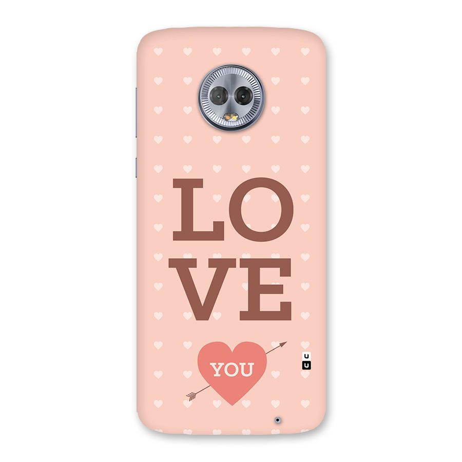 Love You Hearts Back Case for Moto G6 Plus