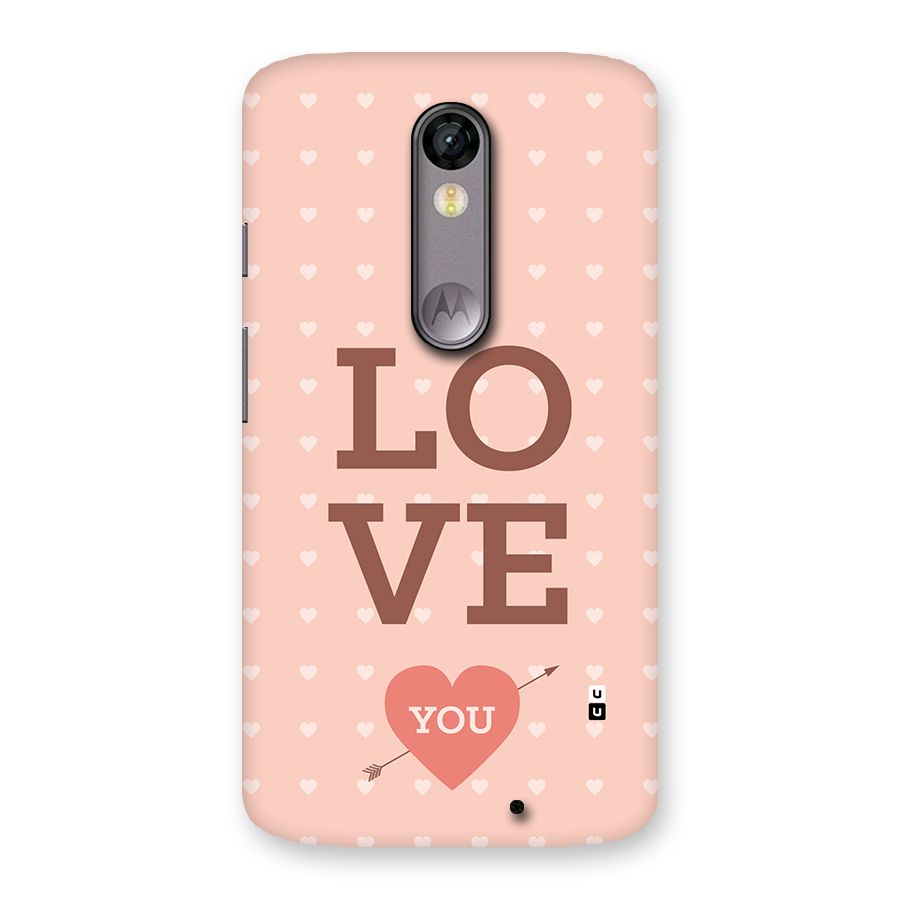 Love You Hearts Back Case for Moto X Force