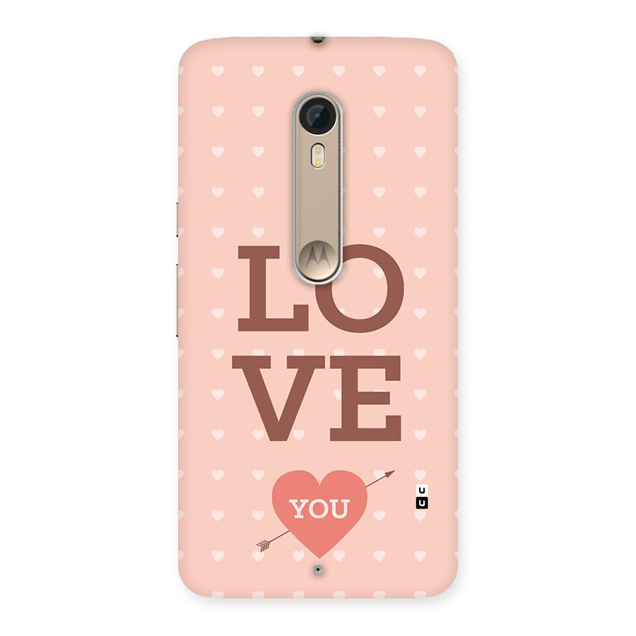 Love You Hearts Back Case for Moto X Style