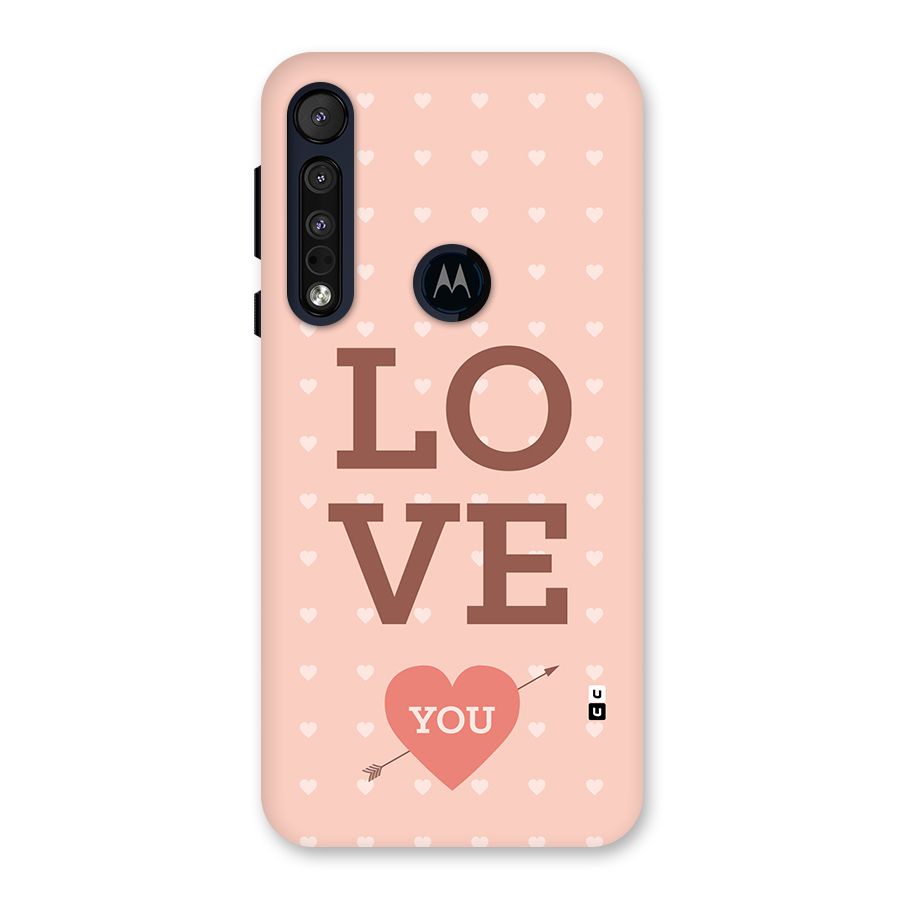 Love You Hearts Back Case for Motorola One Macro
