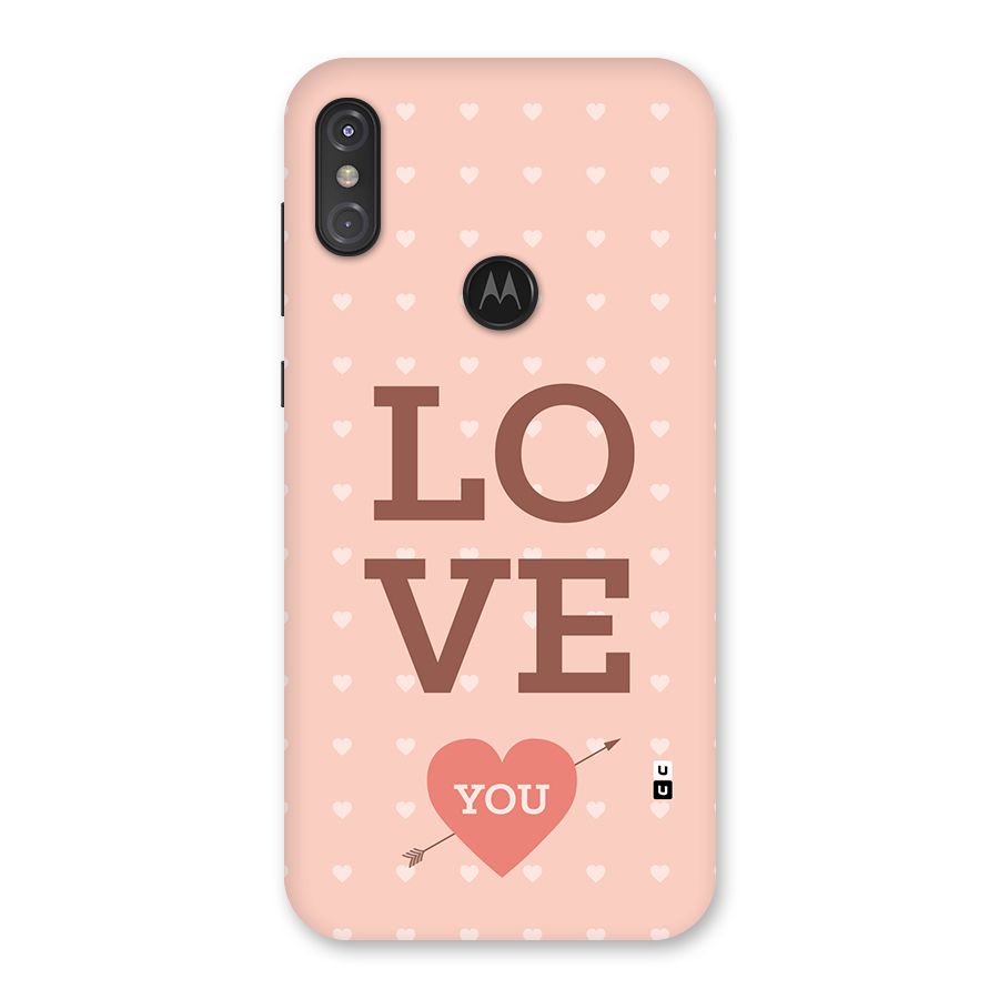 Love You Hearts Back Case for Motorola One Power
