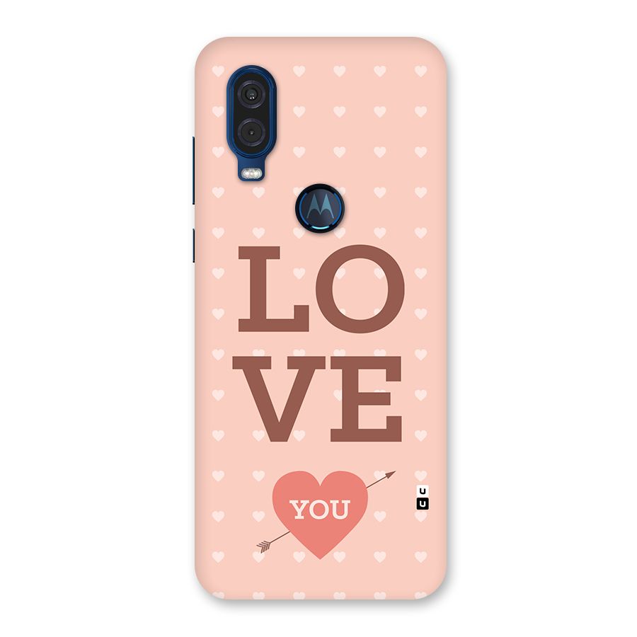 Love You Hearts Back Case for Motorola One Vision