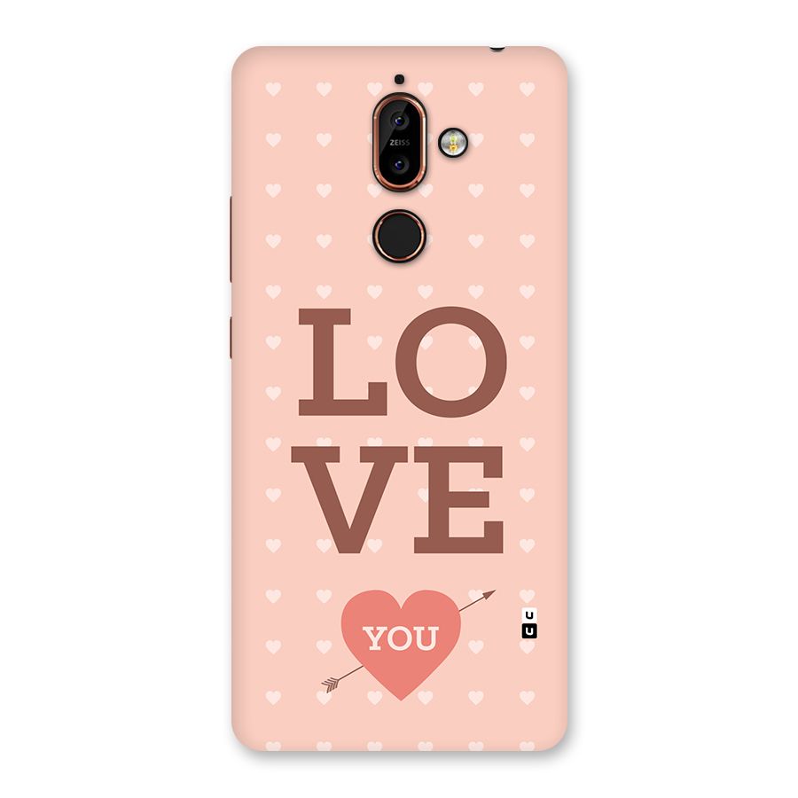 Love You Hearts Back Case for Nokia 7 Plus