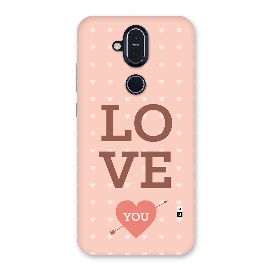 Love You Hearts Back Case for Nokia 8.1