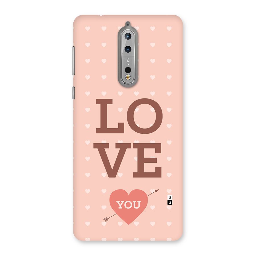 Love You Hearts Back Case for Nokia 8