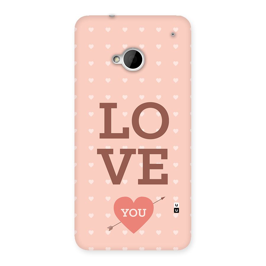 Love You Hearts Back Case for One M7 (Single Sim)