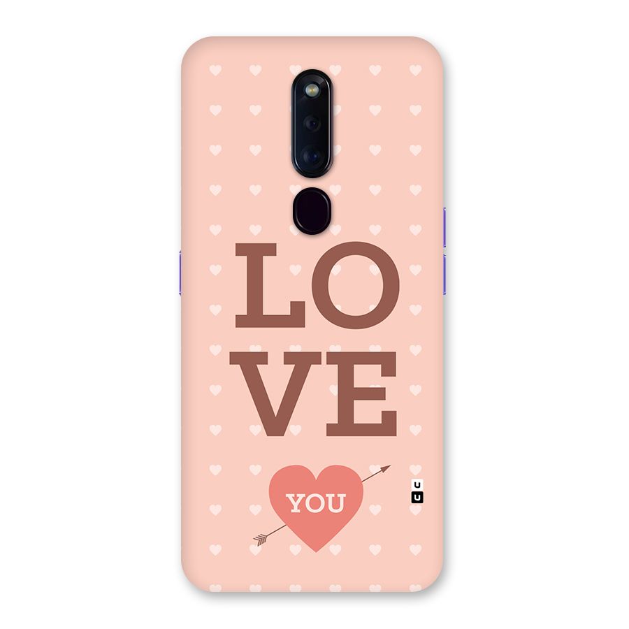 Love You Hearts Back Case for Oppo F11 Pro