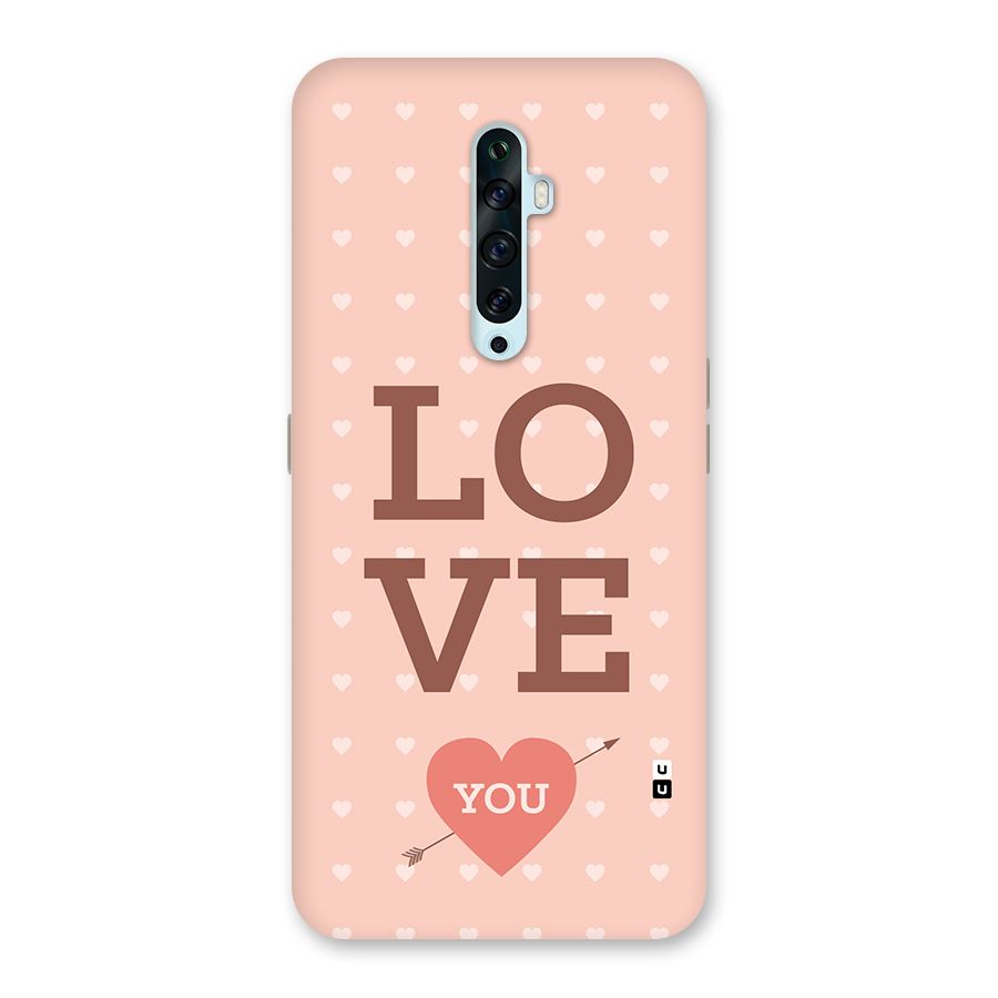 Love You Hearts Back Case for Oppo Reno2 F