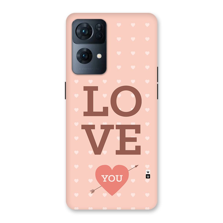 Love You Hearts Back Case for Oppo Reno7 Pro 5G
