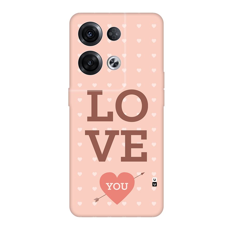 Love You Hearts Back Case for Oppo Reno8 Pro 5G