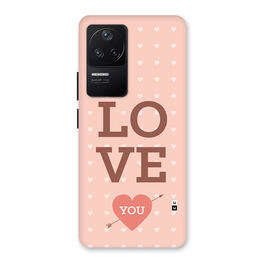 Love You Hearts Back Case for Poco F4 5G