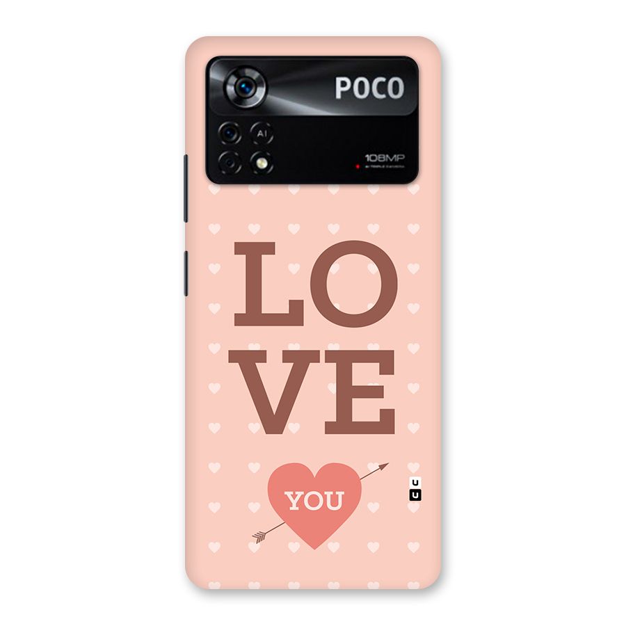 Love You Hearts Back Case for Poco X4 Pro 5G