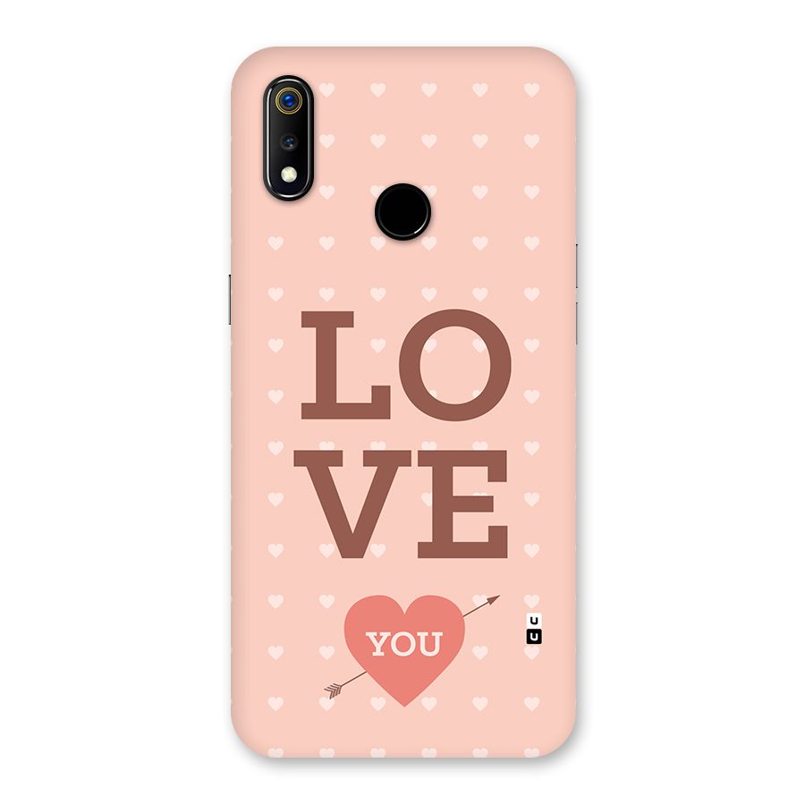 Love You Hearts Back Case for Realme 3