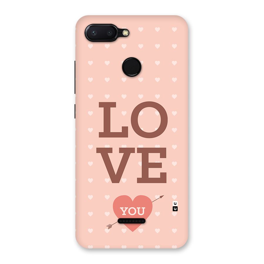 Love You Hearts Back Case for Redmi 6