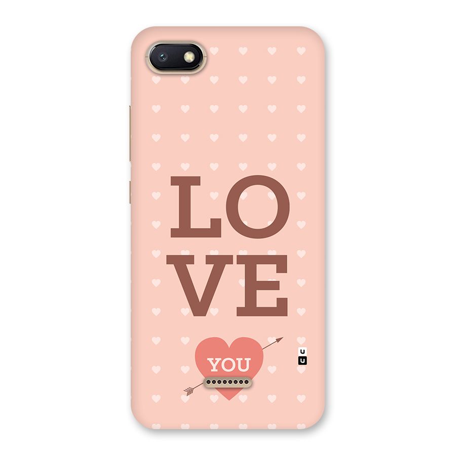 Love You Hearts Back Case for Redmi 6A