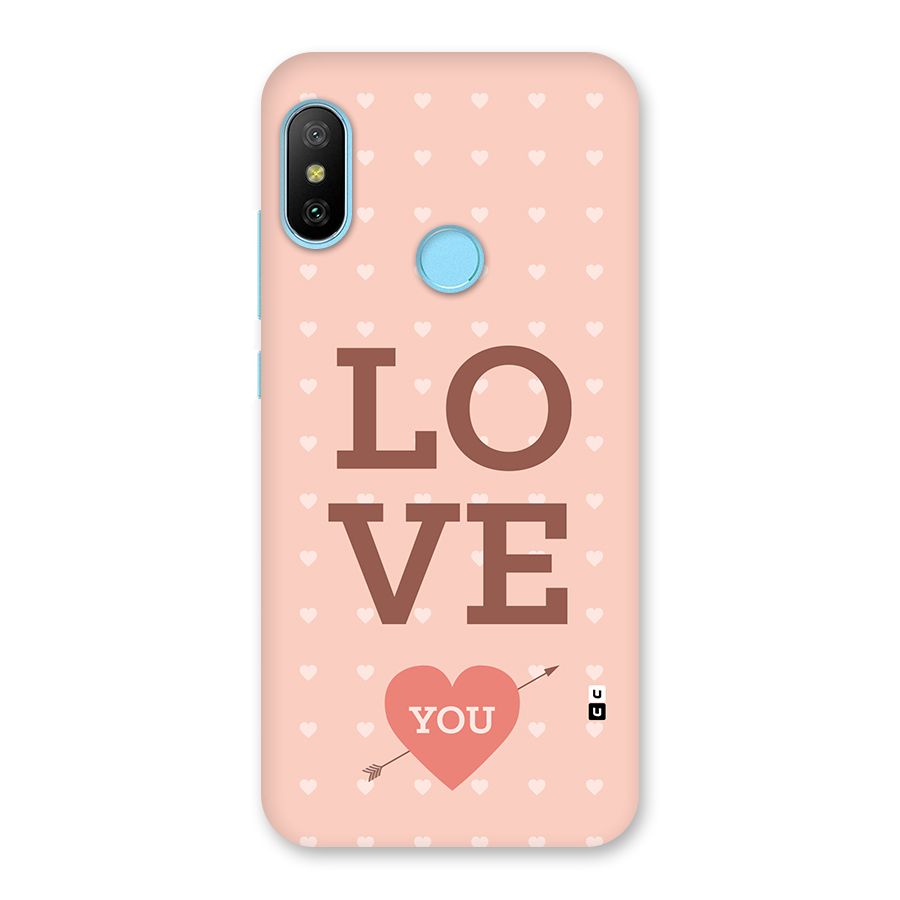 Love You Hearts Back Case for Redmi 6 Pro