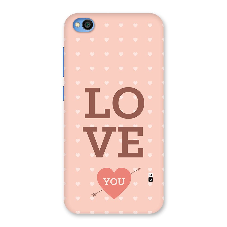 Love You Hearts Back Case for Redmi Go
