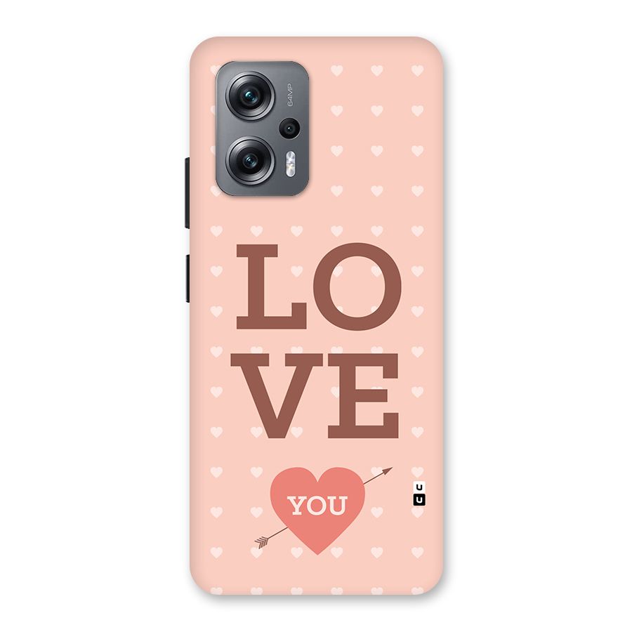 Love You Hearts Back Case for Redmi K50i