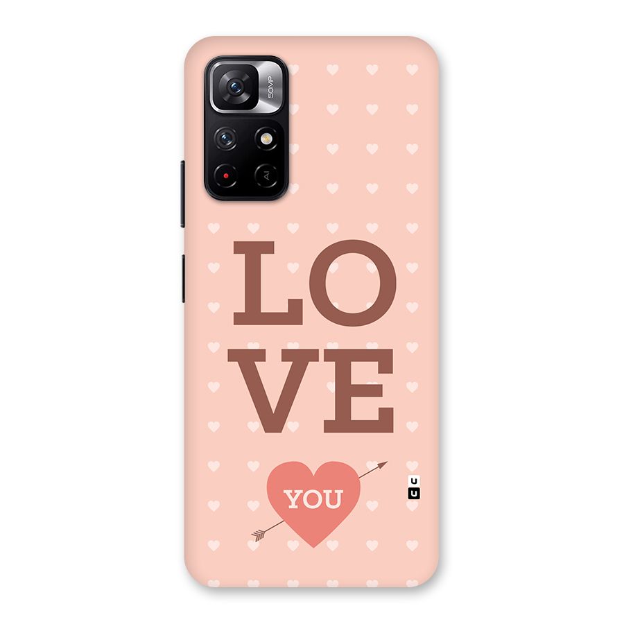 Love You Hearts Back Case for Redmi Note 11T 5G