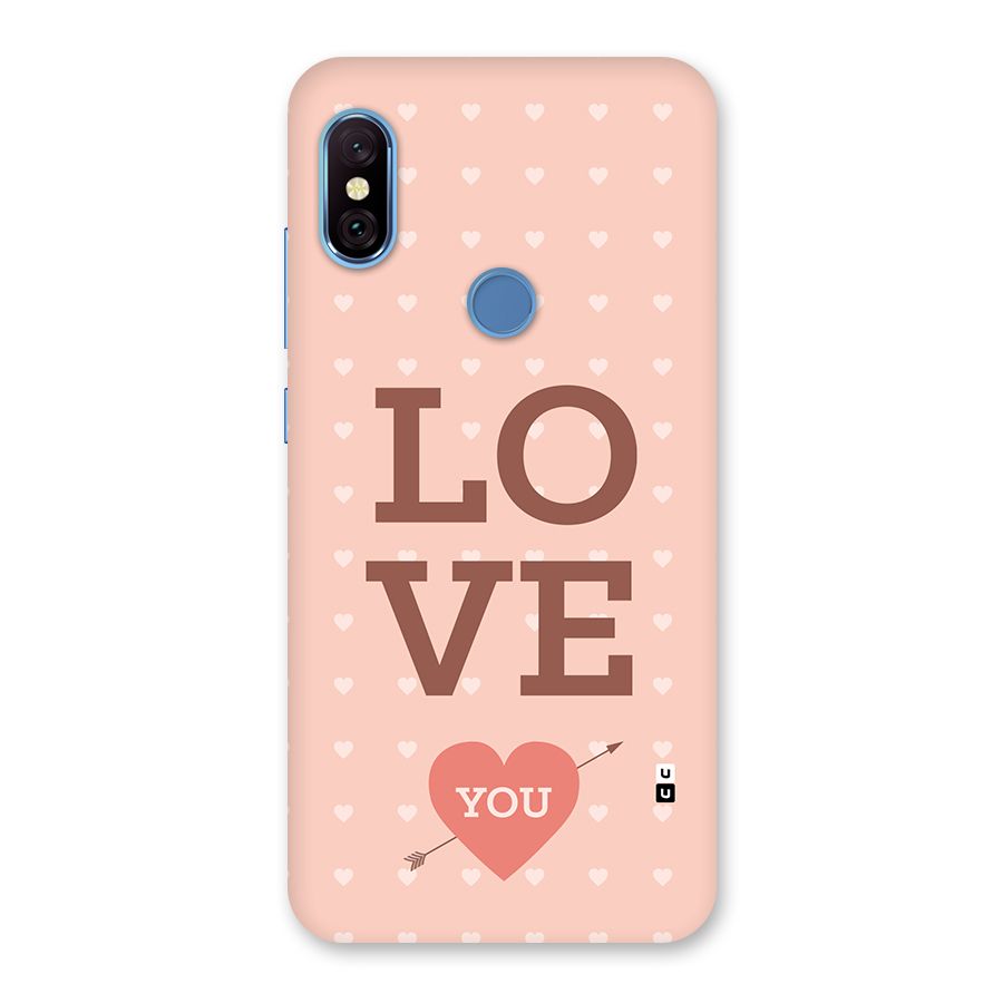 Love You Hearts Back Case for Redmi Note 6 Pro