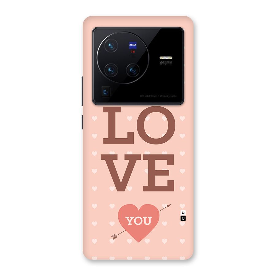 Love You Hearts Back Case for Vivo X80 Pro