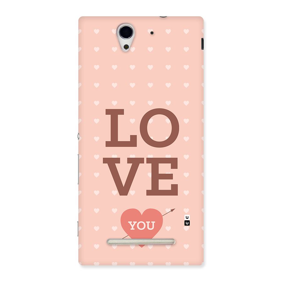 Love You Hearts Back Case for Xperia C3