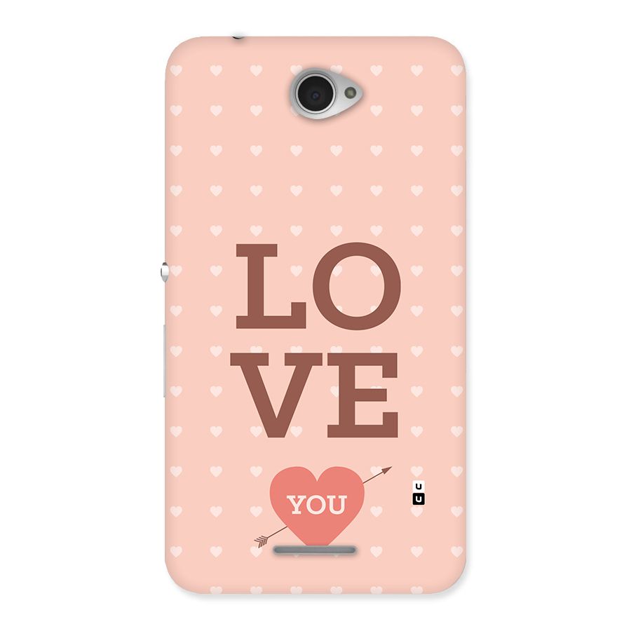 Love You Hearts Back Case for Xperia E4