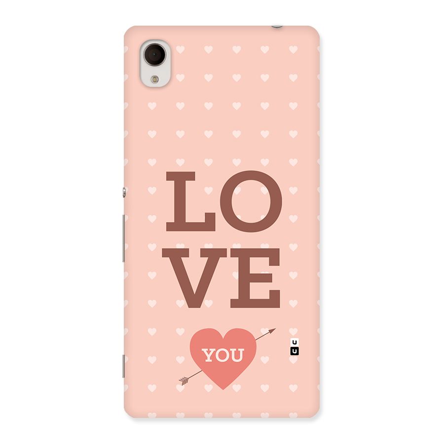 Love You Hearts Back Case for Xperia M4 Aqua