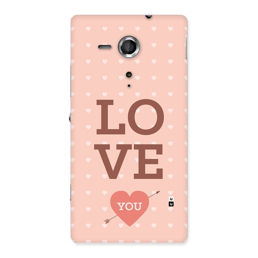 Love You Hearts Back Case for Xperia Sp