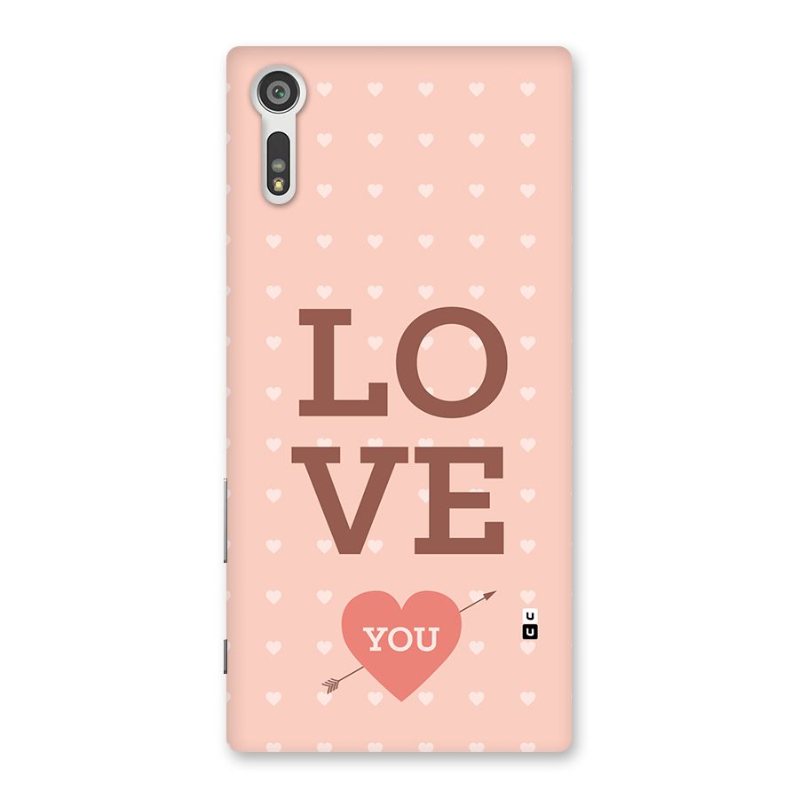 Love You Hearts Back Case for Xperia XZ