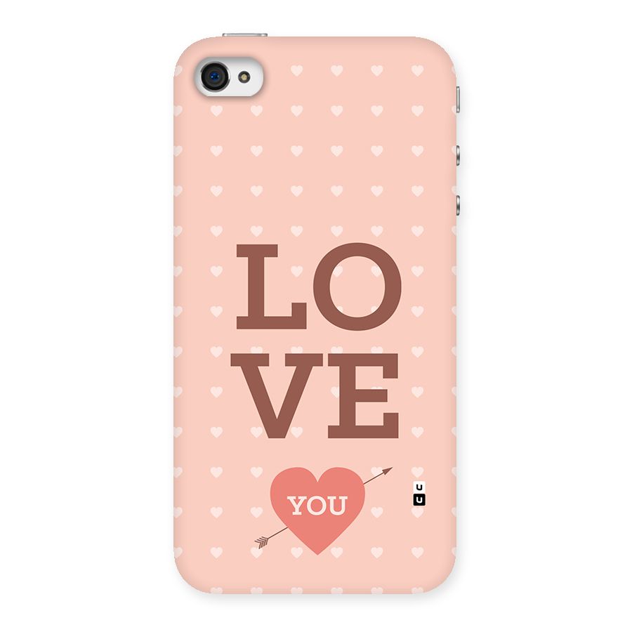 Love You Hearts Back Case for iPhone 4 4s