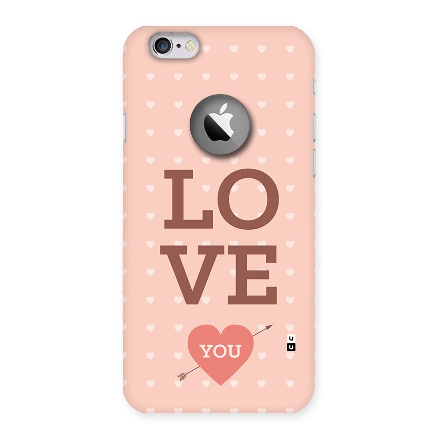 Love You Hearts Back Case for iPhone 6 Logo Cut