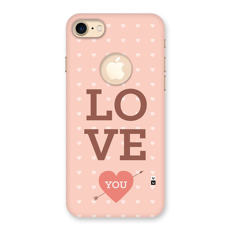 Love You Hearts Back Case for iPhone 7 Logo Cut